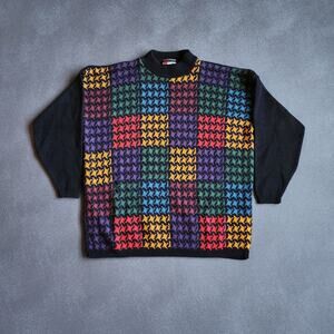 Vintage 90's Headliners Rainbow Knit Women's Sweater Large